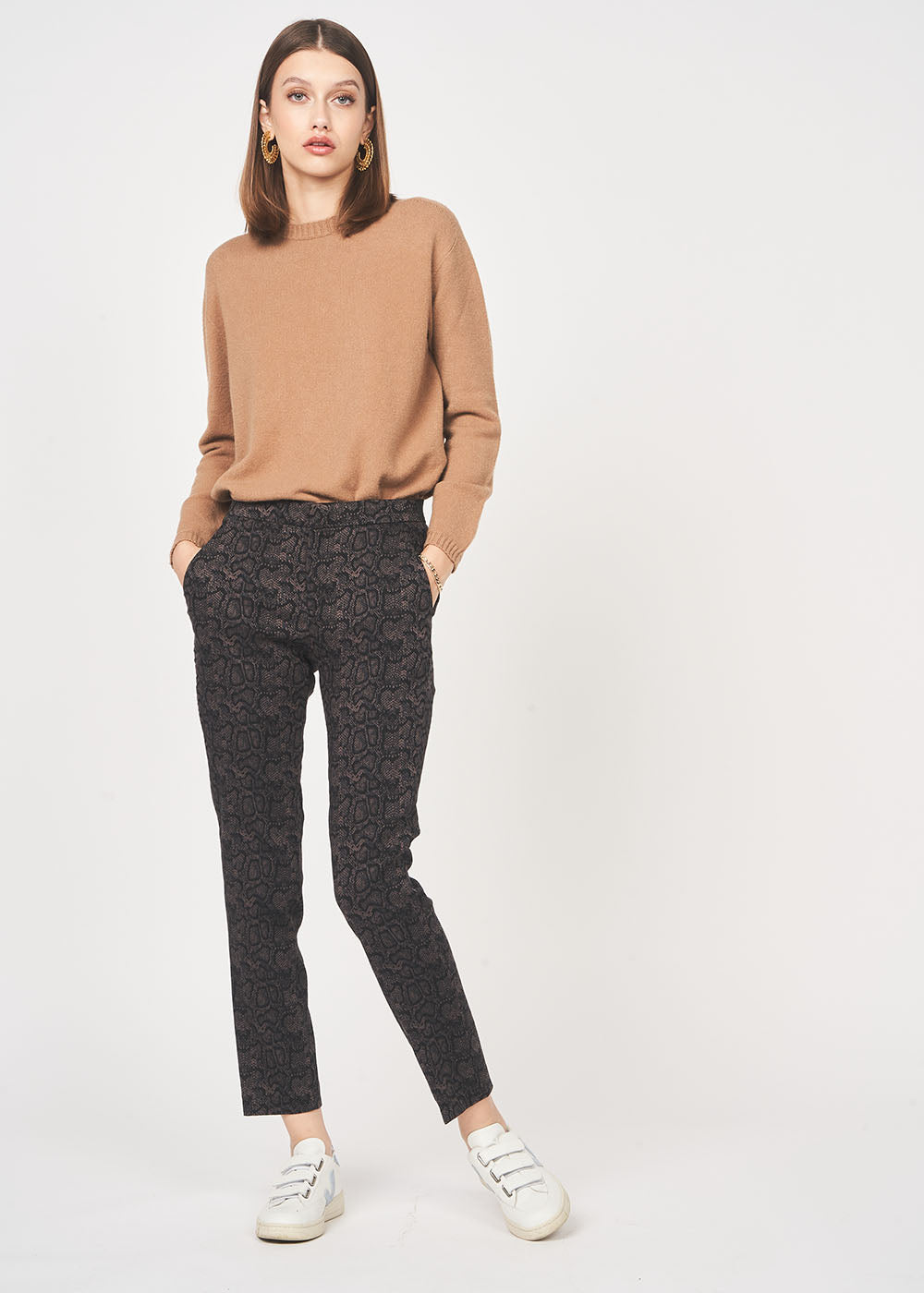 Tailored trousers in Python jacquard - Sud Express - 4 - Sud Express