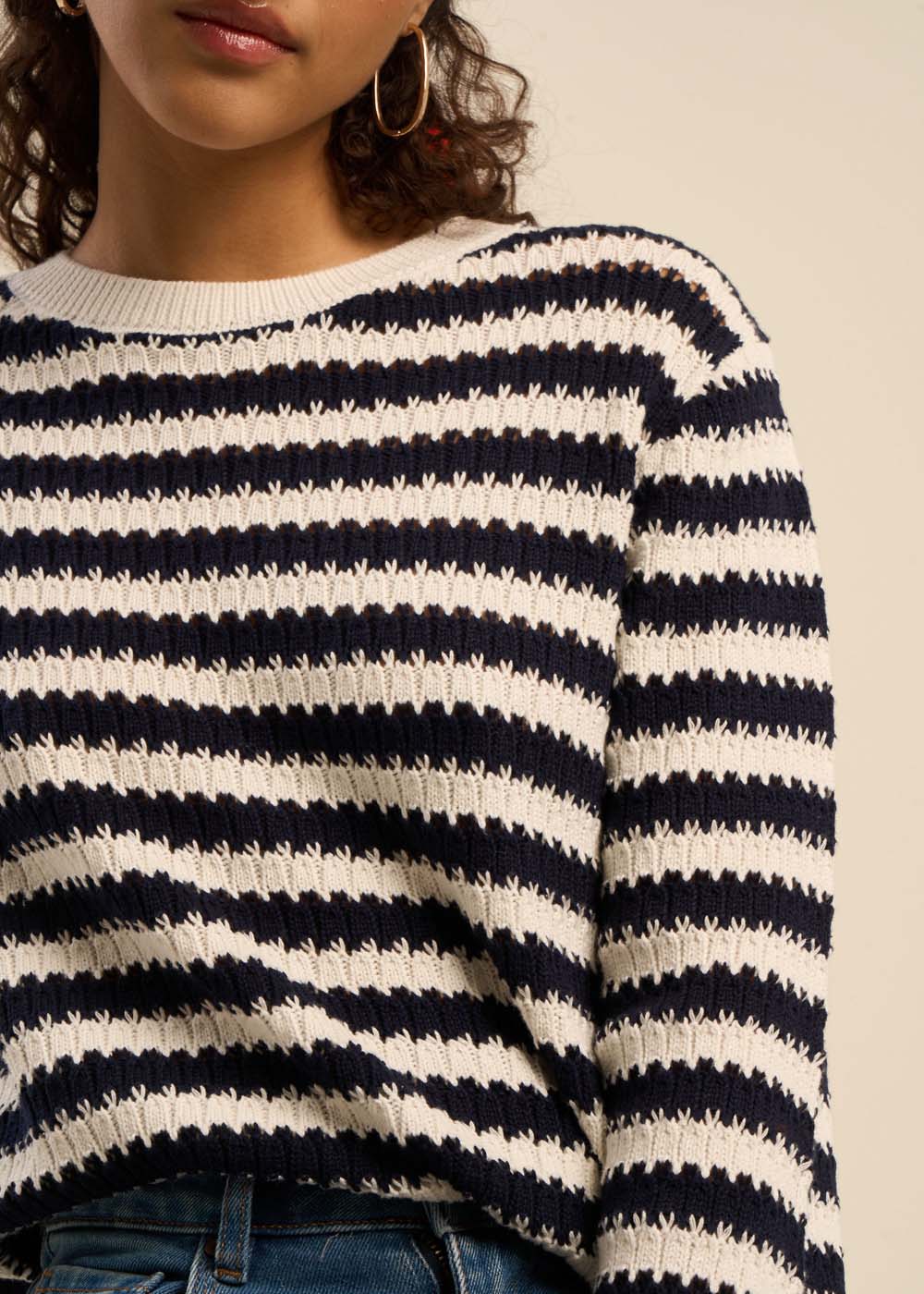 MACEO Striped Cotton Sweater - 2 - Sud Express - Sud Express