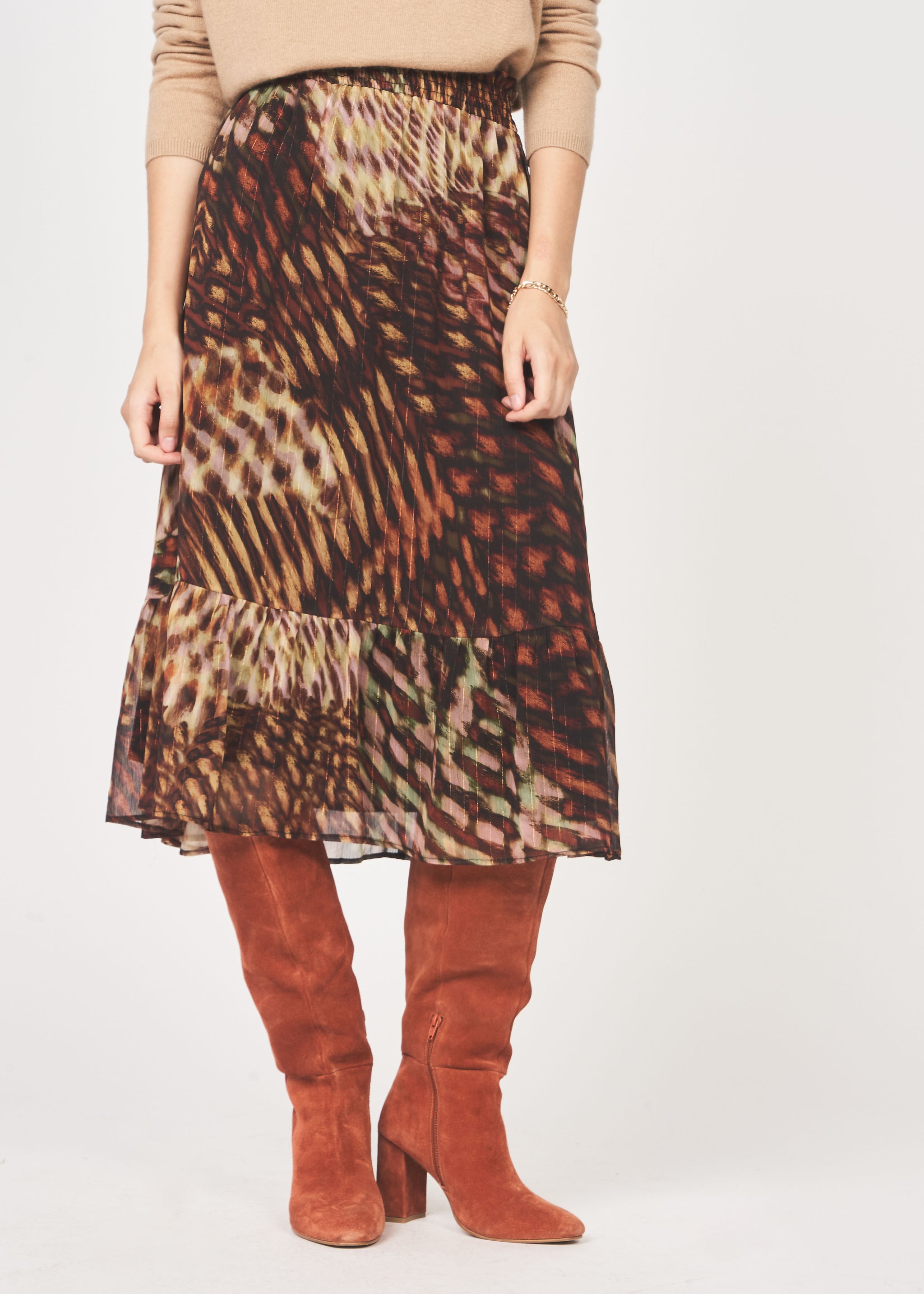 JABATA Midi skirt in veil - 2 - Sud Express - Sud Express