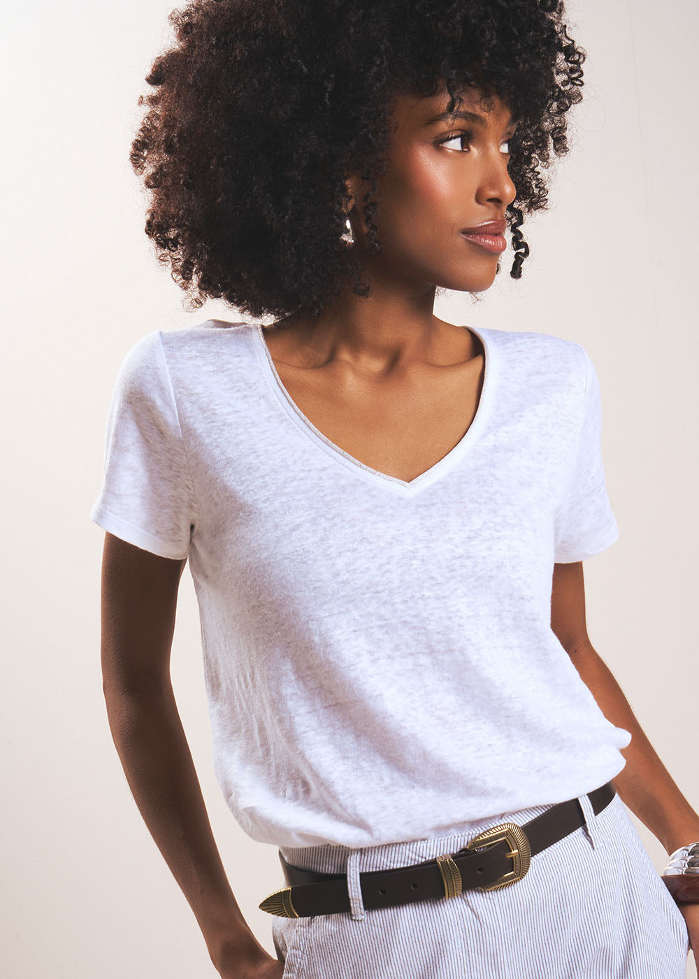 TIGROW Linen short-sleeves t-shirt - 1 - Sud Express - Sud Express