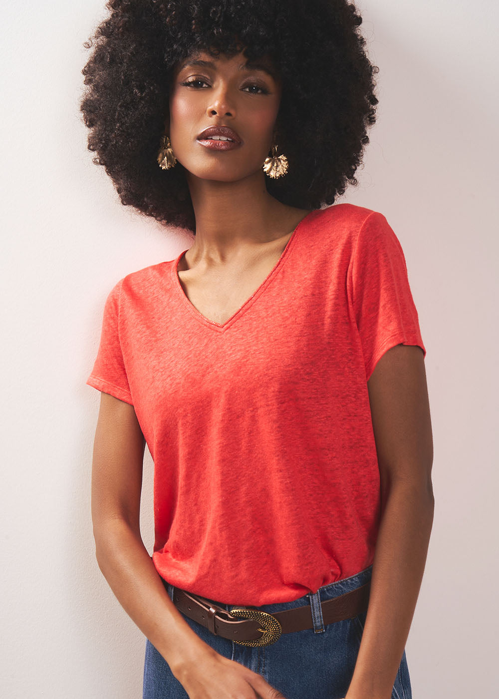 TIGROW Linen short-sleeves t-shirt - 1 - Sud Express - Sud Express