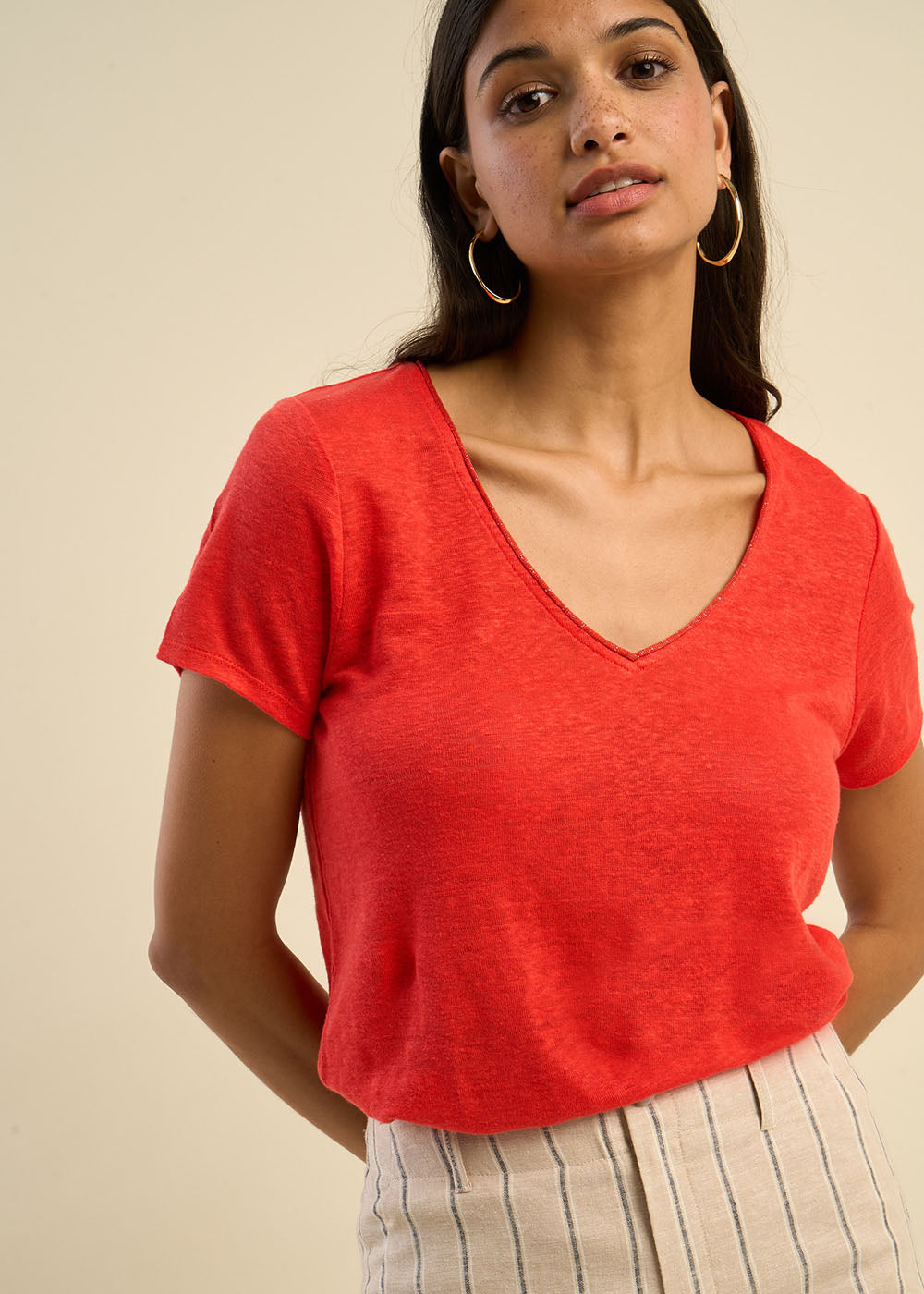 Linen short-sleeves t-shirt - Sud Express - 4 - Sud Express