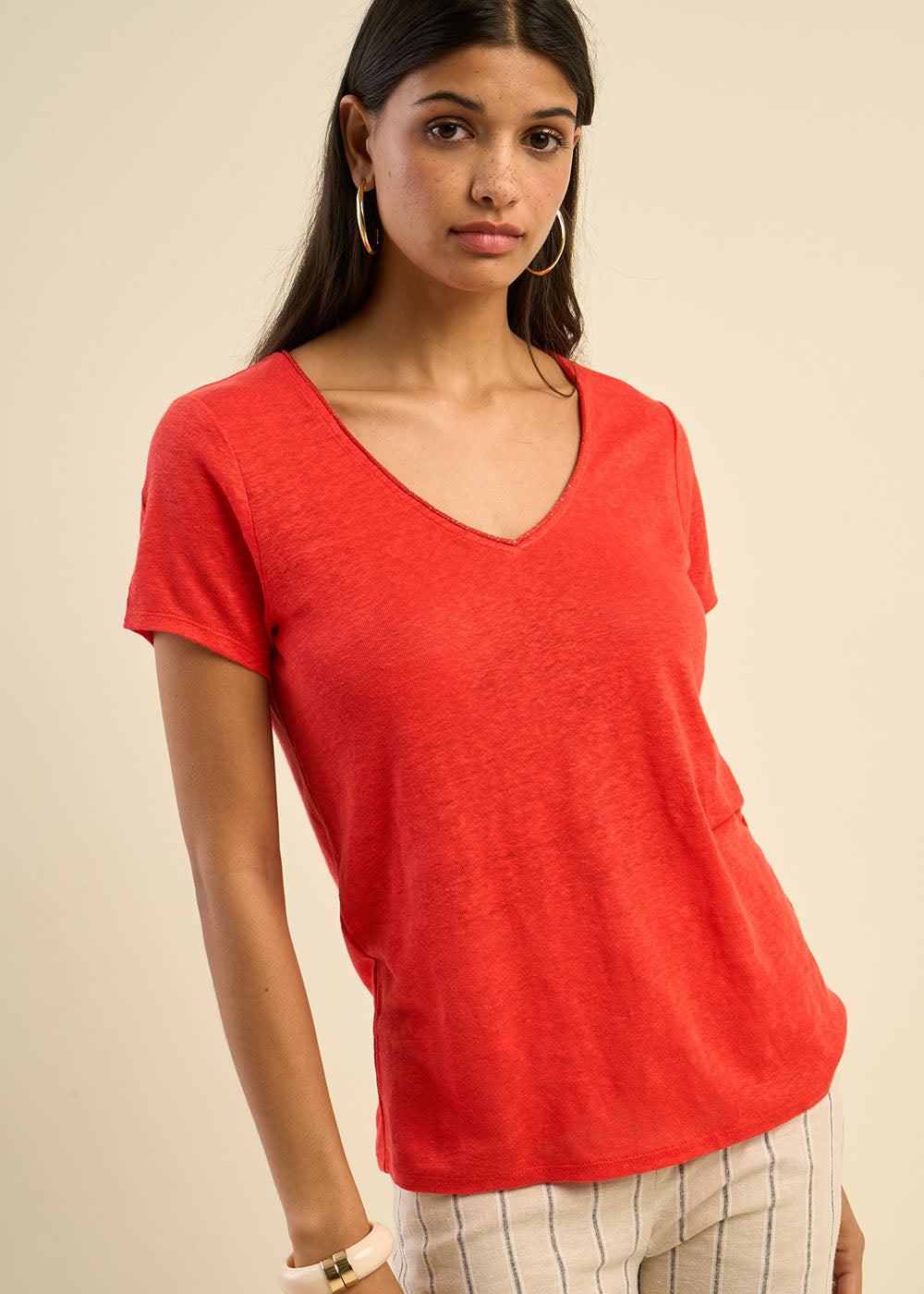 Linen short-sleeves t-shirt - Sud Express - 6 - Sud Express