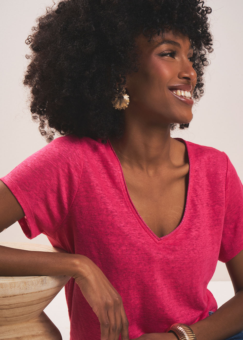 TIGROW Linen short-sleeves t-shirt - 1 - Sud Express - Sud Express