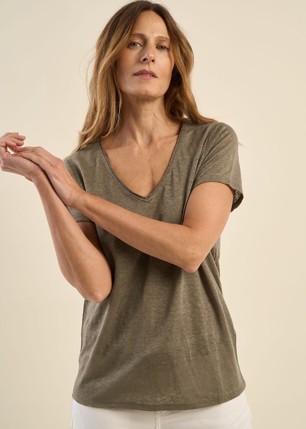 Linen short-sleeves t-shirt - Sud Express - 5 - Sud Express