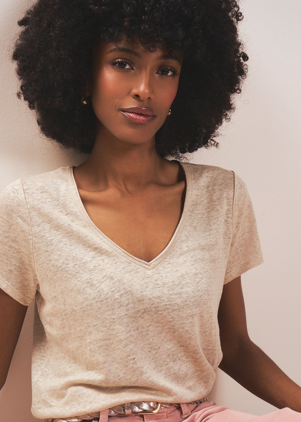 TIGROW Linen short-sleeves t-shirt - 1 - Sud Express - Sud Express