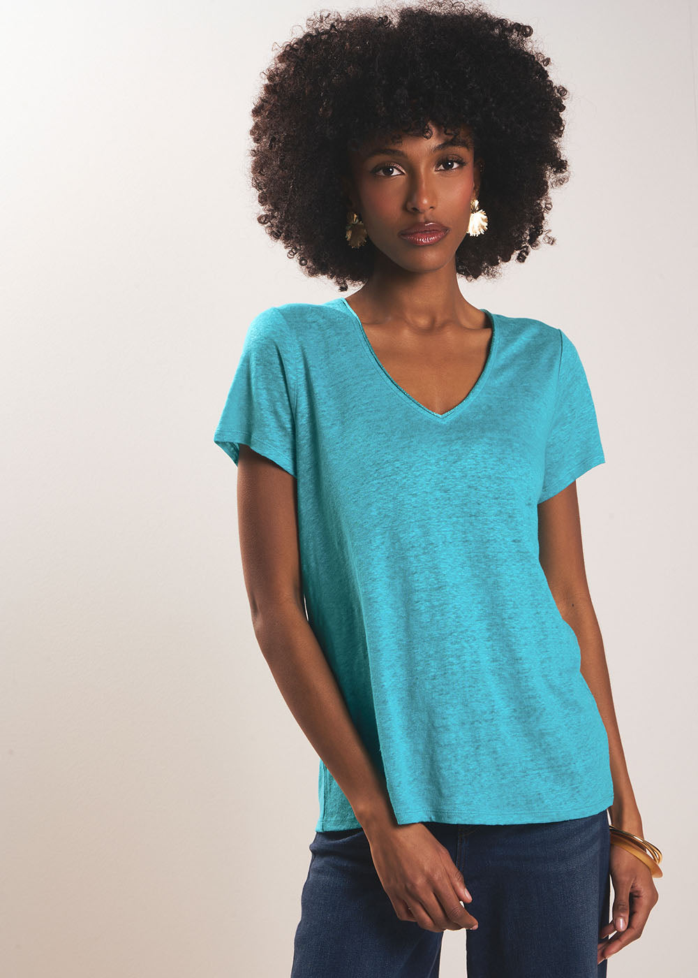 Linen short-sleeves t-shirt - Sud Express - 5 - Sud Express