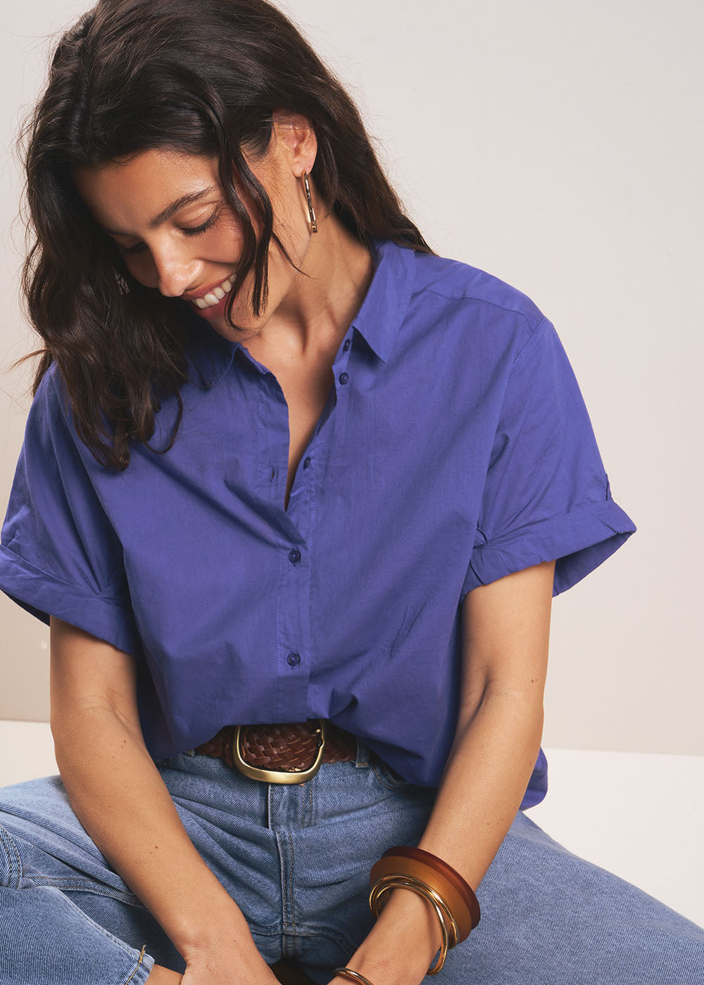 CANCUN Cuffed short-sleeves shirt - 1 - Sud Express - Sud Express