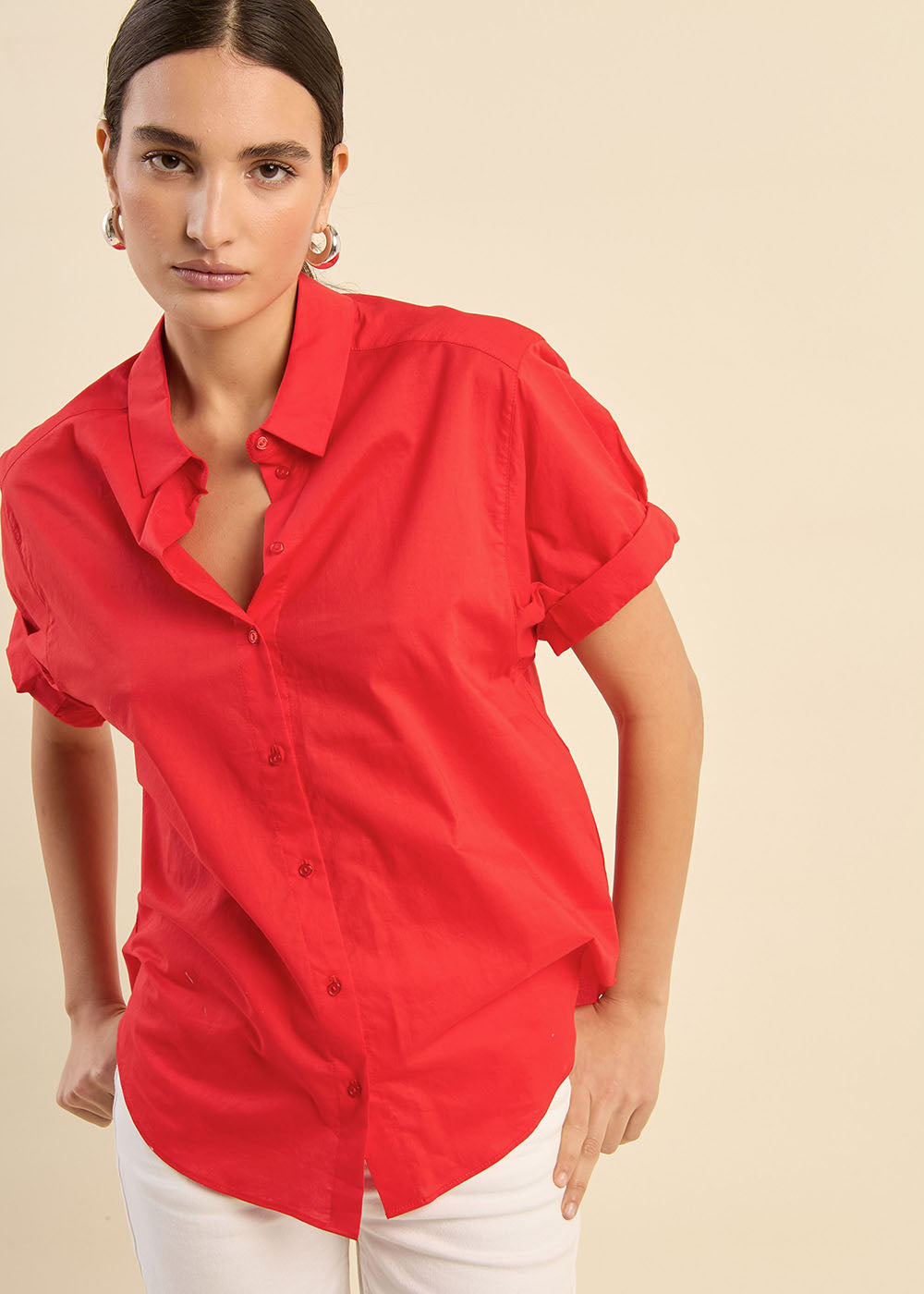 Cuffed short-sleeves shirt - Sud Express - 1 - Sud Express