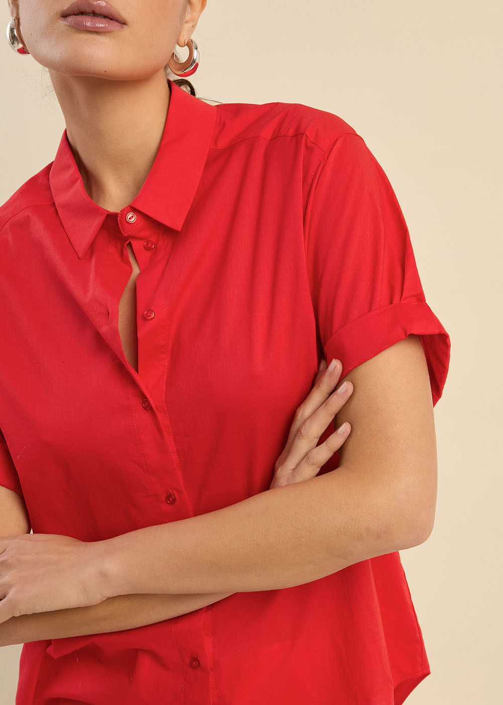 Cuffed short-sleeves shirt - Sud Express - 4 - Sud Express