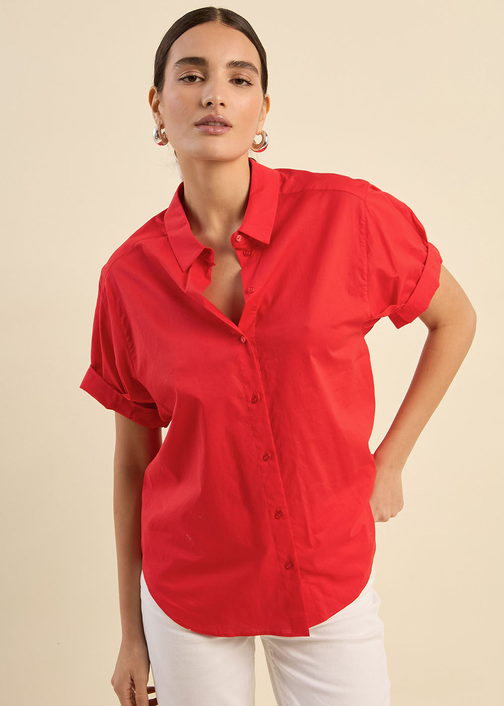 Cuffed short-sleeves shirt - Sud Express - 7 - Sud Express