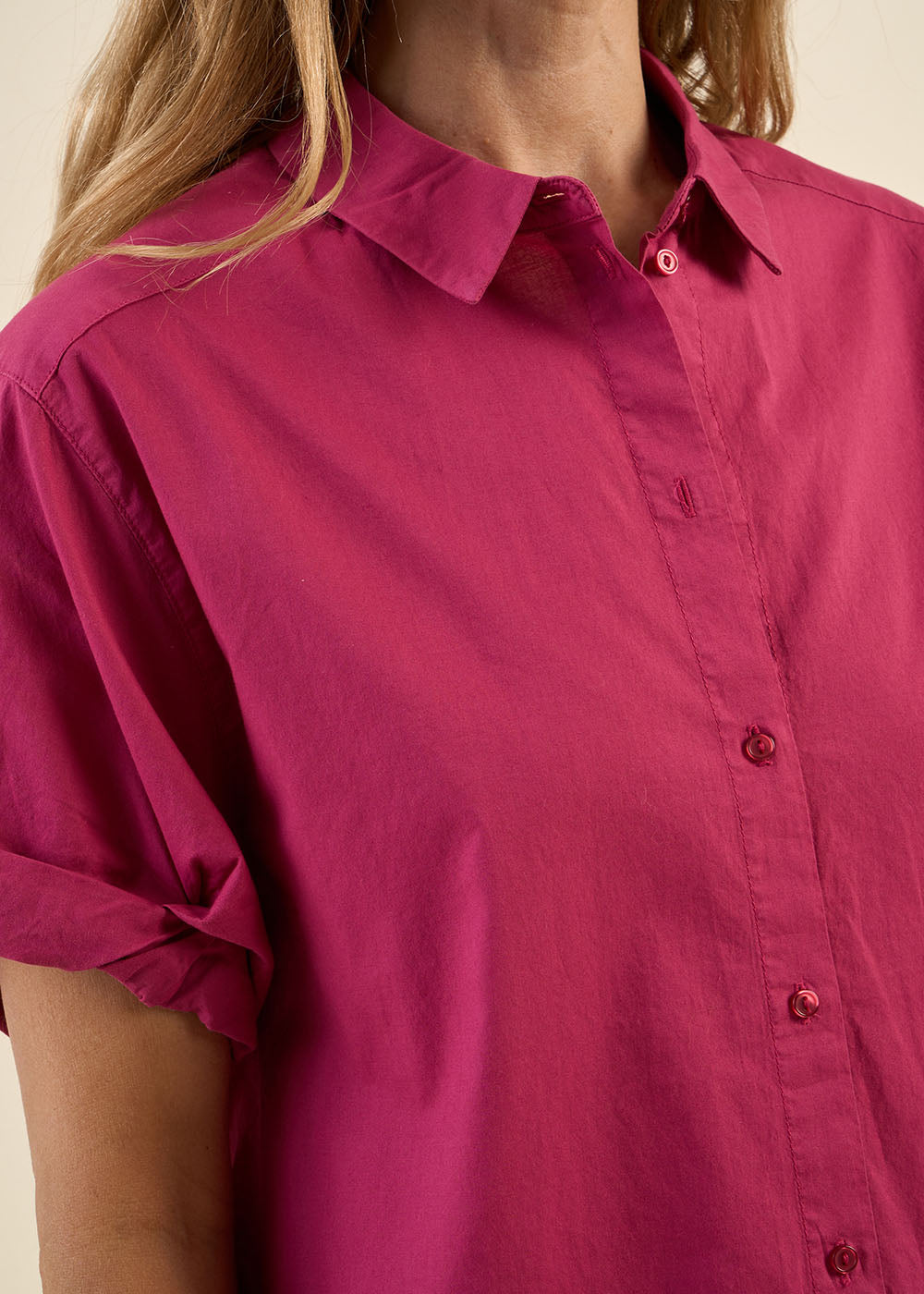 Cuffed short-sleeves shirt - Sud Express - 2 - Sud Express