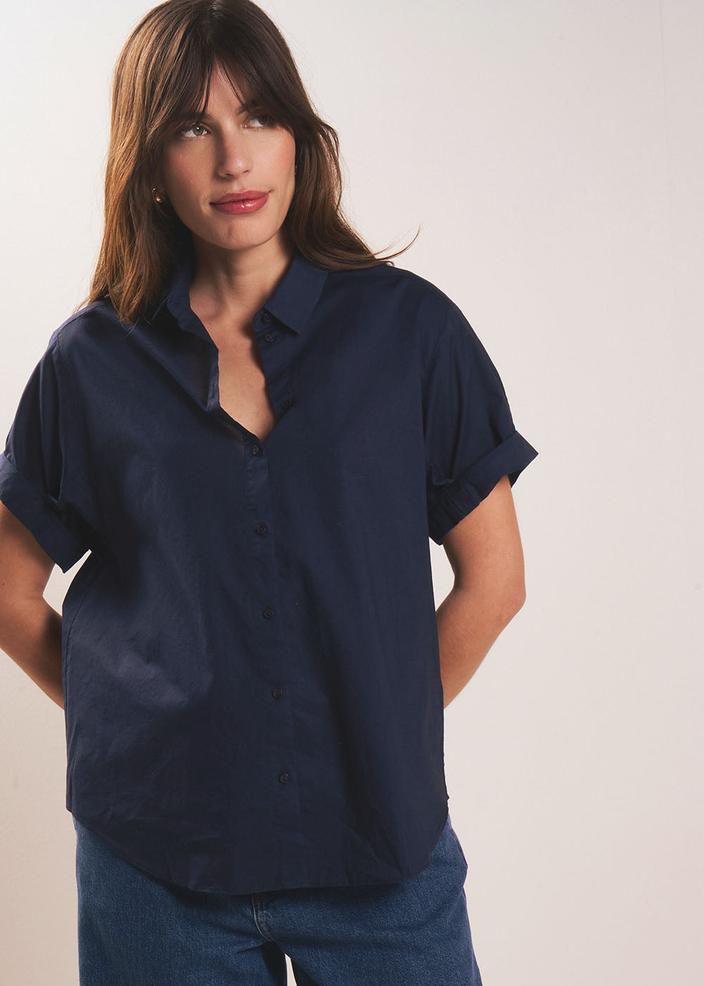 CANCUN Cuffed short-sleeves shirt - 1 - Sud Express - Sud Express