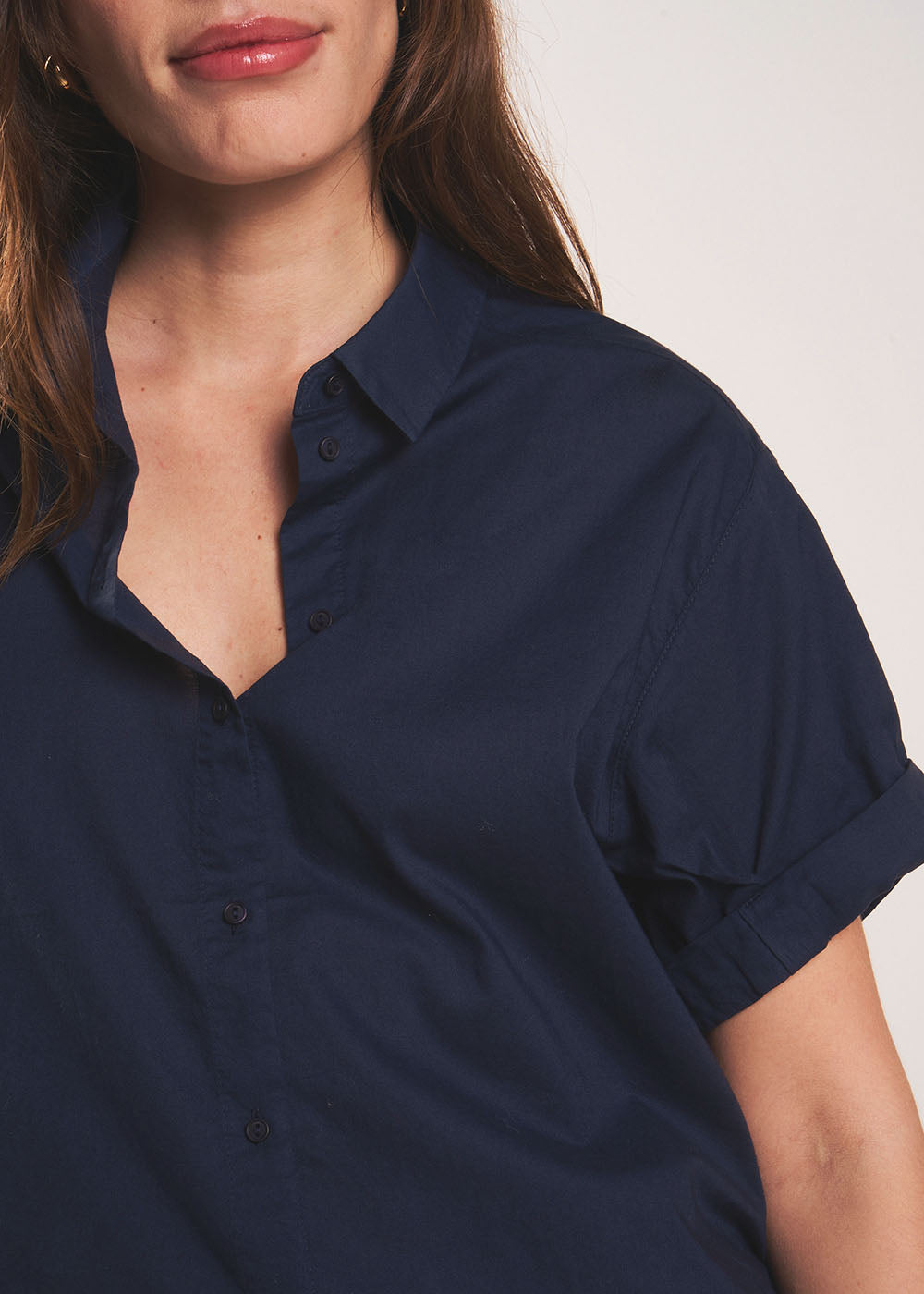 Cuffed short-sleeves shirt - Sud Express - 2 - Sud Express