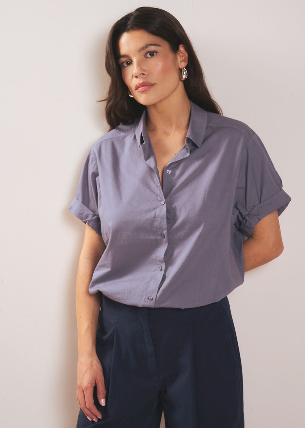 Cuffed short-sleeves shirt - Sud Express - 5 - Sud Express
