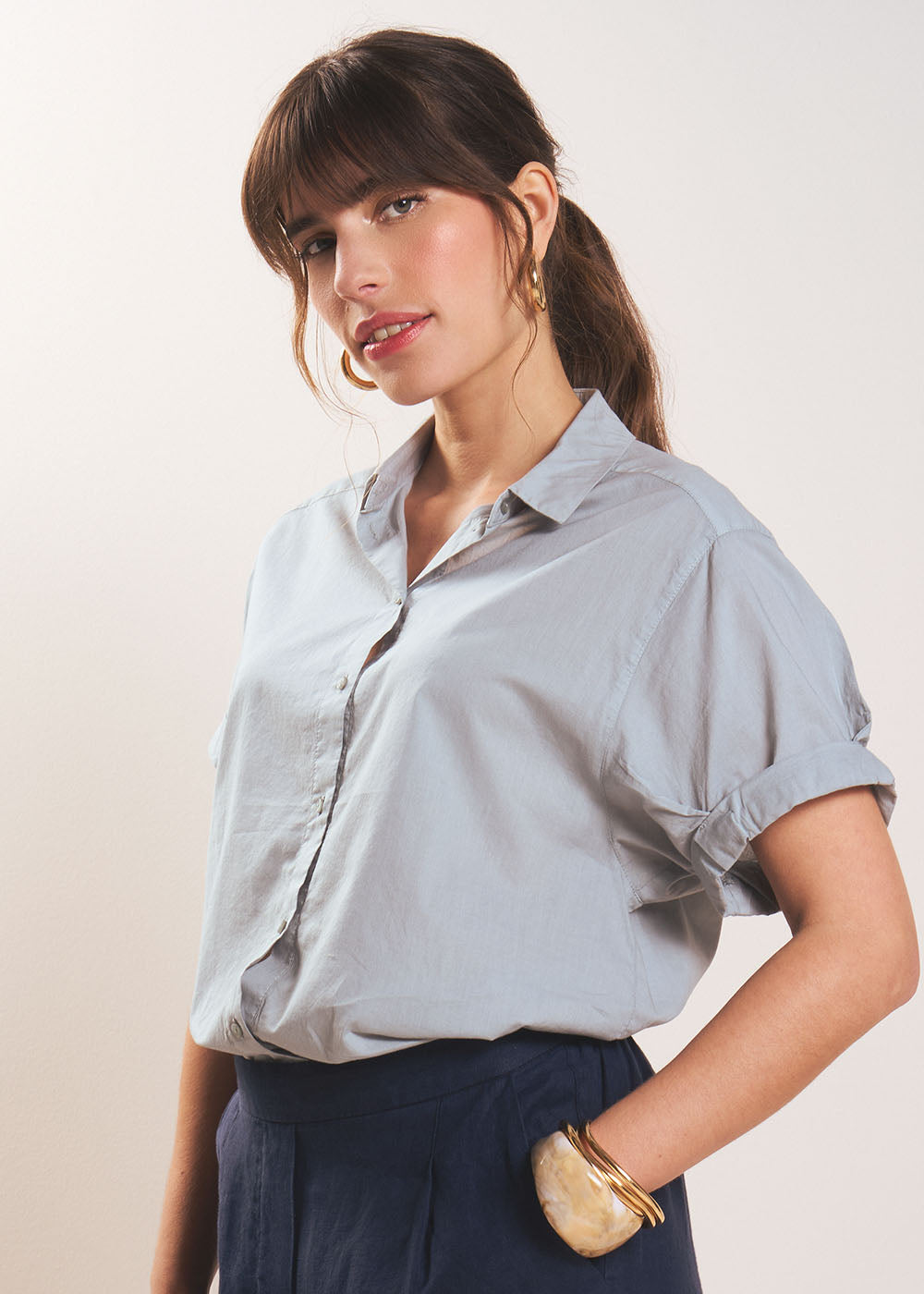 CANCUN Cuffed short-sleeves shirt - 4 - Sud Express - Sud Express