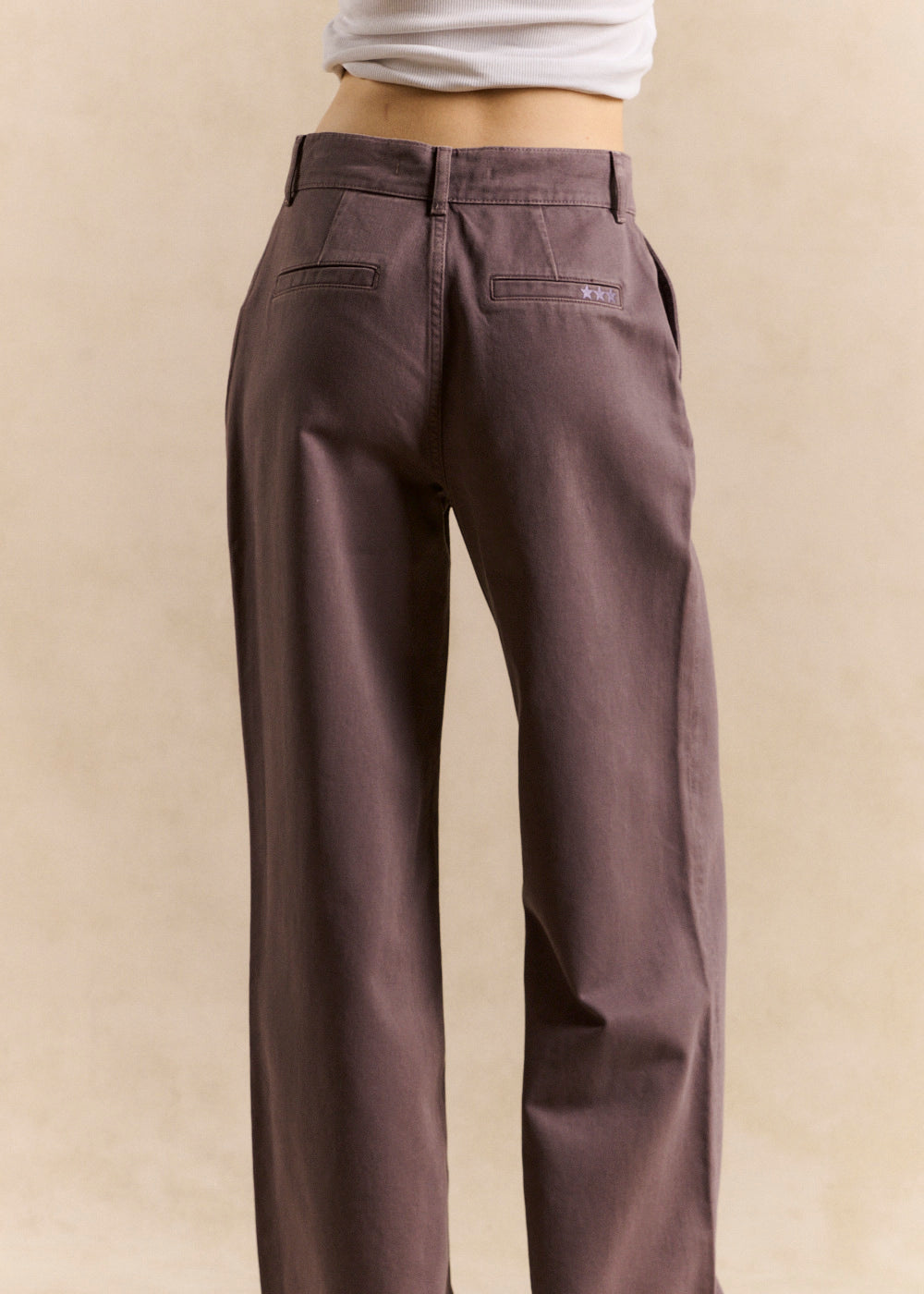Straight-leg cotton trousers - Sud Express - 3 - Sud Express
