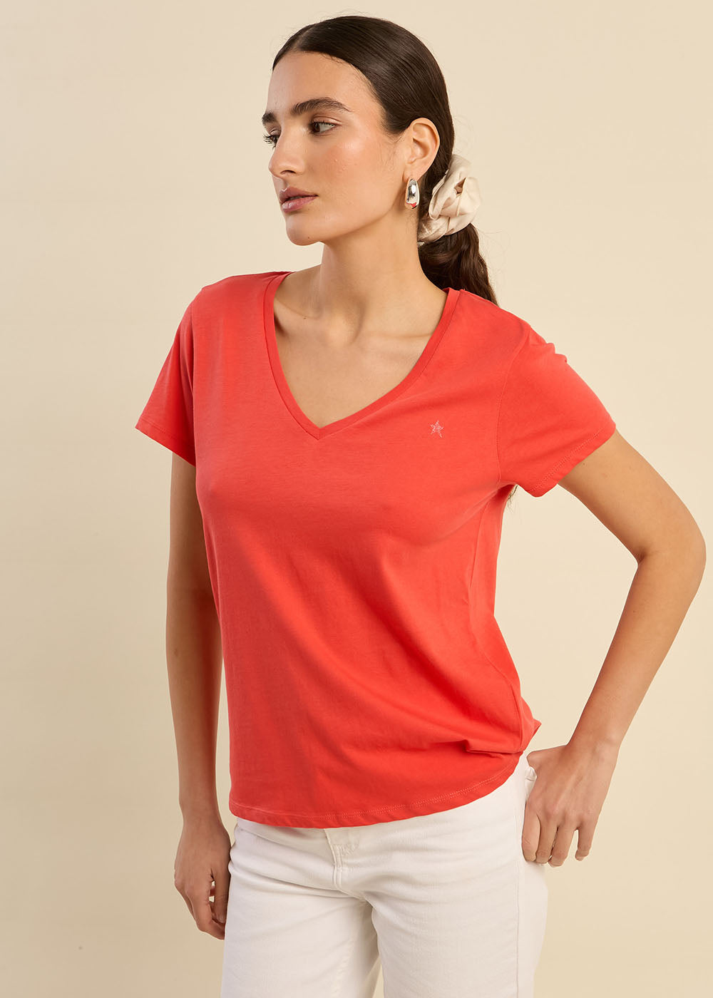 Cotton V-neck T-shirt - Sud Express - 6 - Sud Express