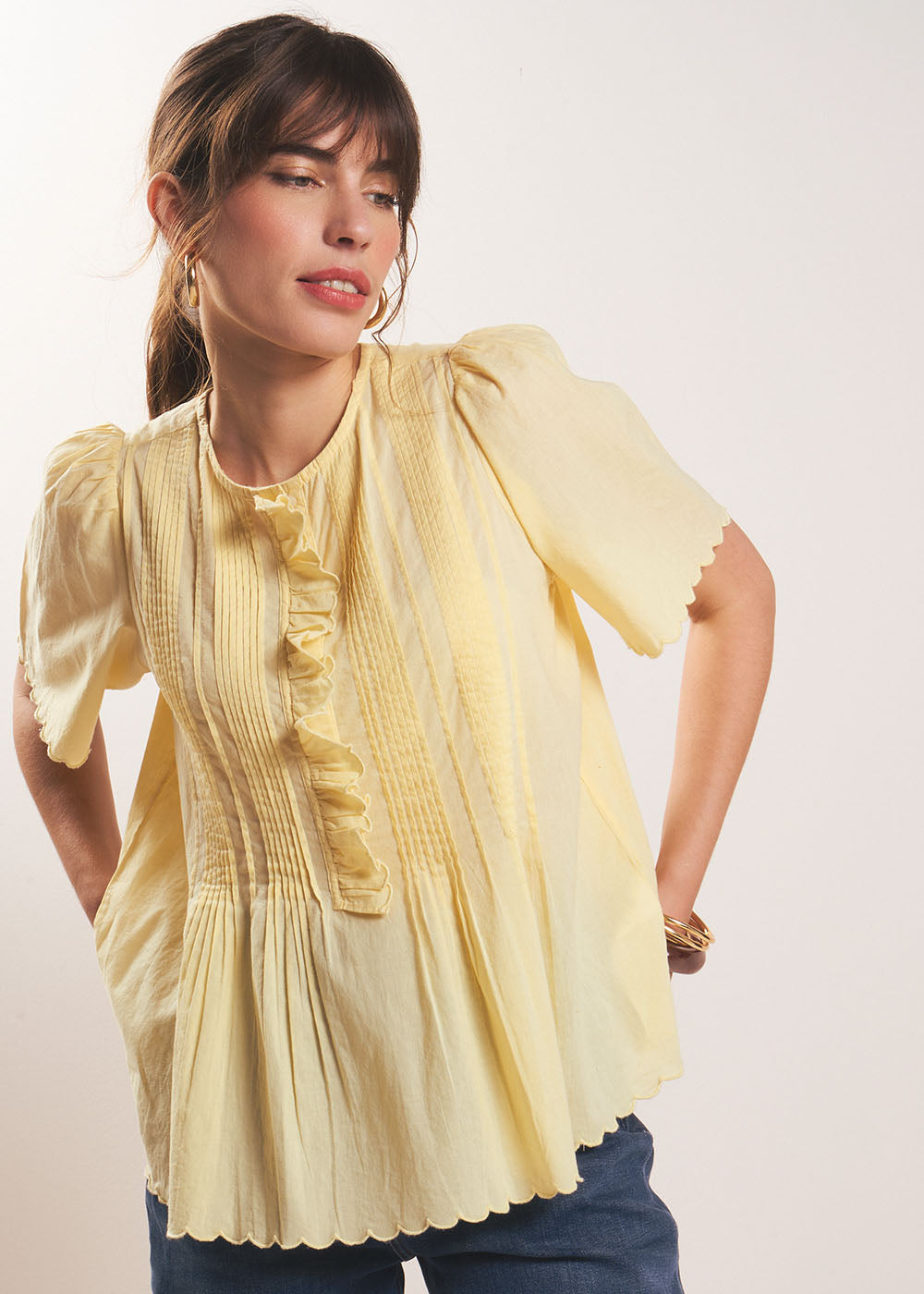 Cotton voile blouse  - Sud Express - 5 - Sud Express