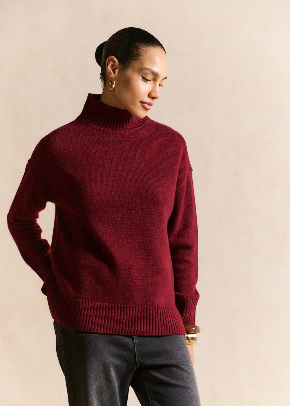High-necked woollen jumper - Sud Express - 1 - Sud Express