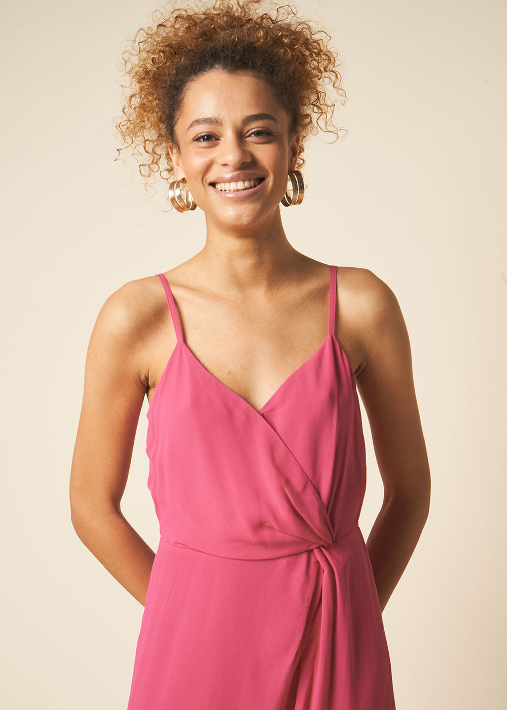 RABCHA Mid dress with wrap neckline - 3 - Sud Express - Sud Express