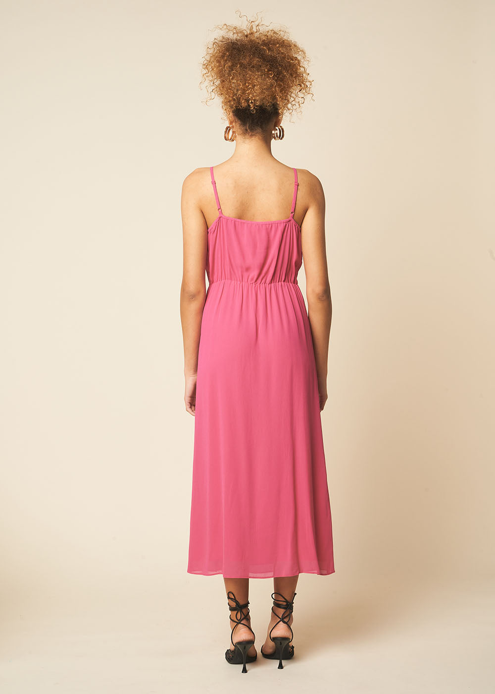Mid dress with wrap neckline - Sud Express - 5 - Sud Express