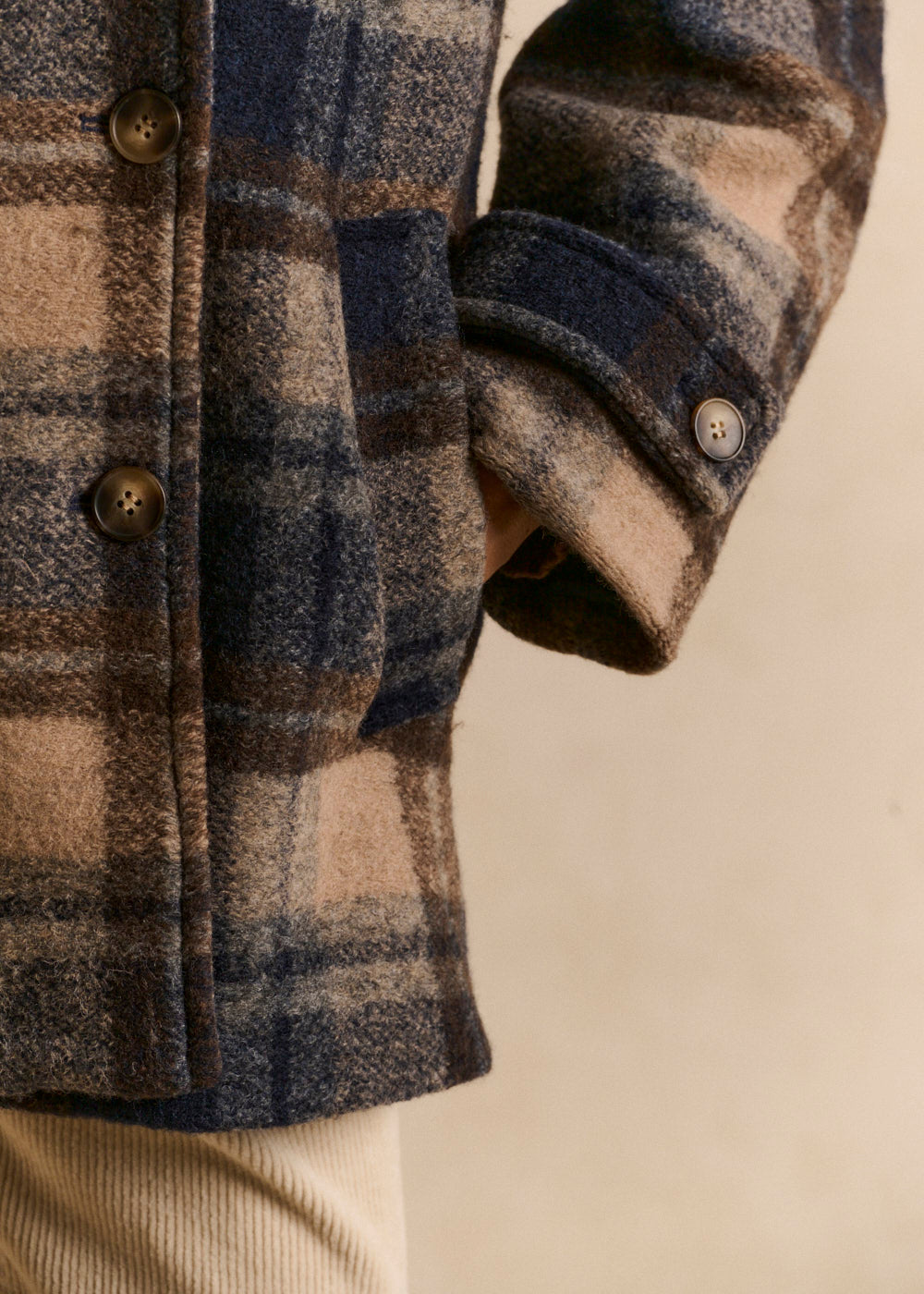 Short checked coat - Sud Express - 4 - Sud Express