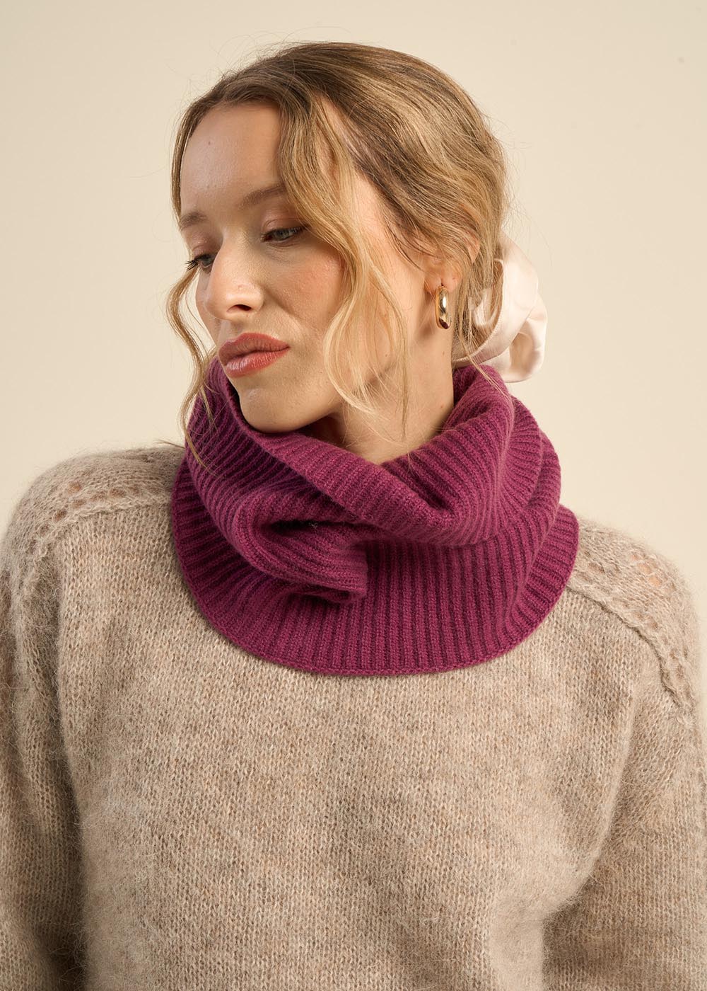 Cashmere ribbed choker - Sud Express - 2 - Sud Express