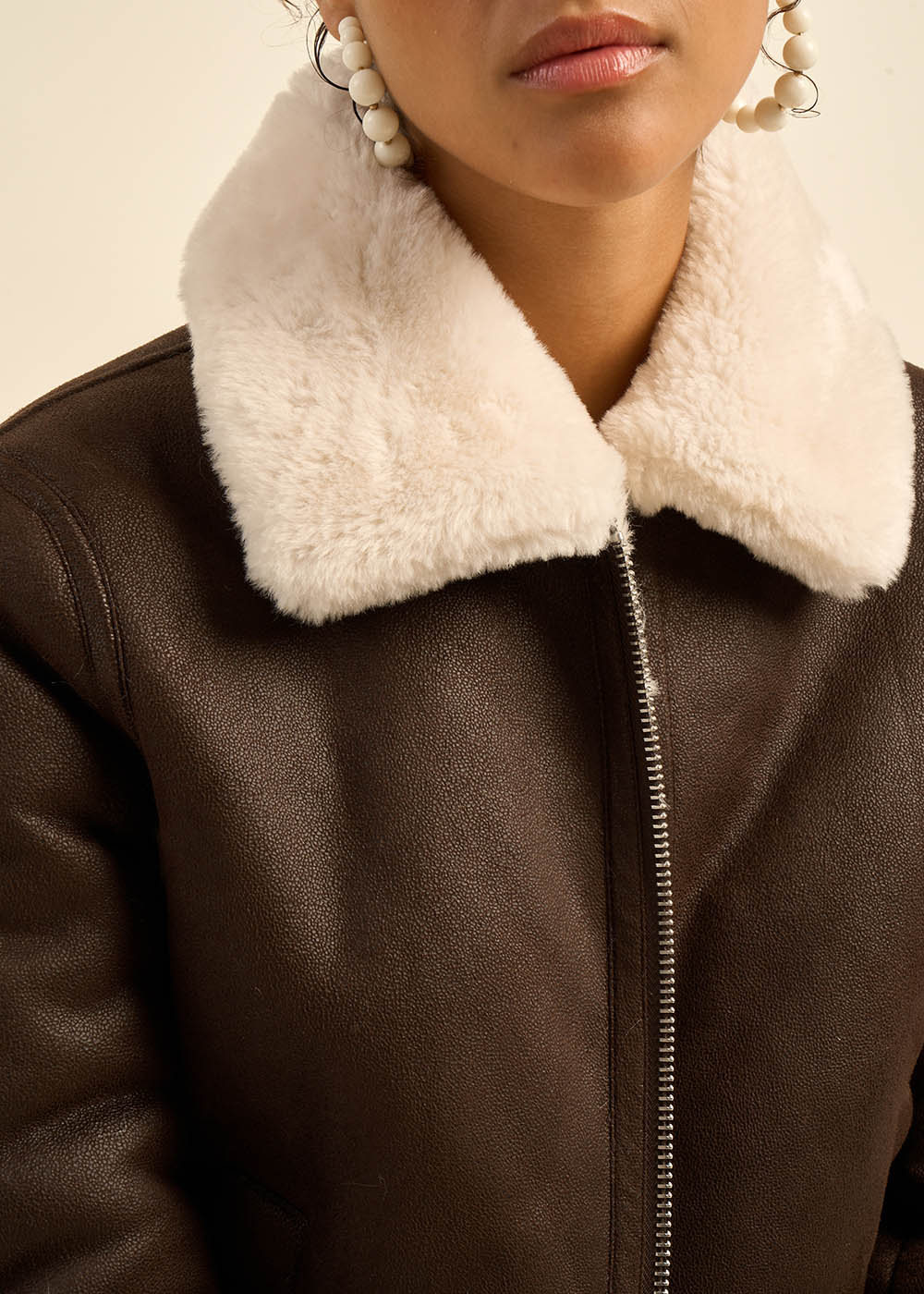 MALVINO Faux wool jacket - 2 - Sud Express - Sud Express