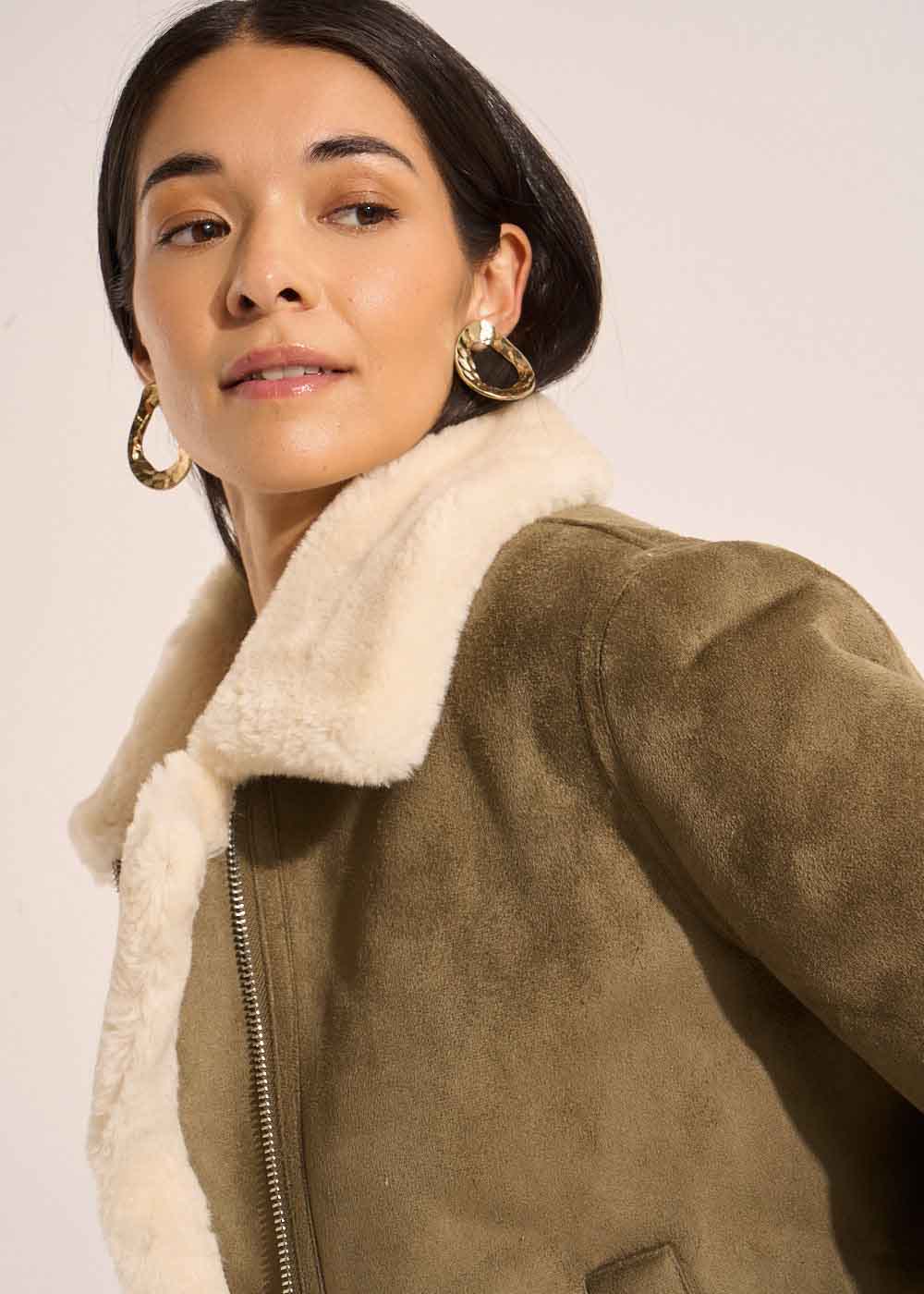 MALVINO Faux wool jacket - 2 - Sud Express - Sud Express