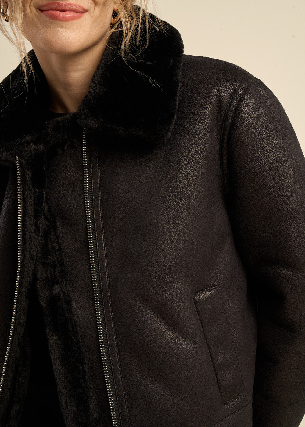 MALVINO Faux wool jacket - 2 - Sud Express - Sud Express