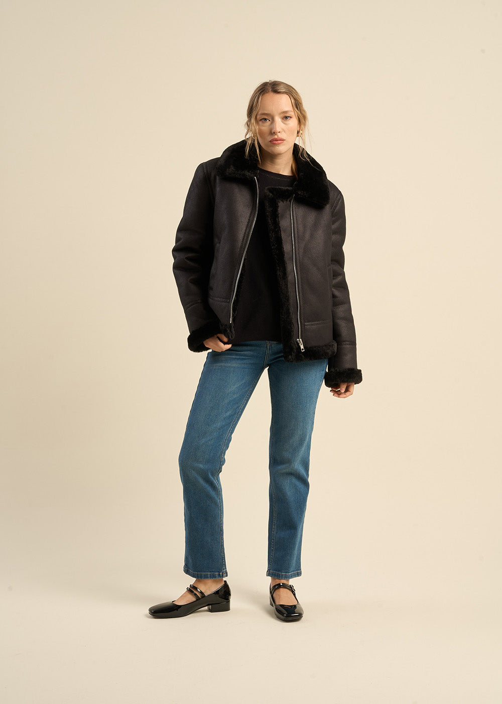 MALVINO Faux wool jacket - 4 - Sud Express - Sud Express