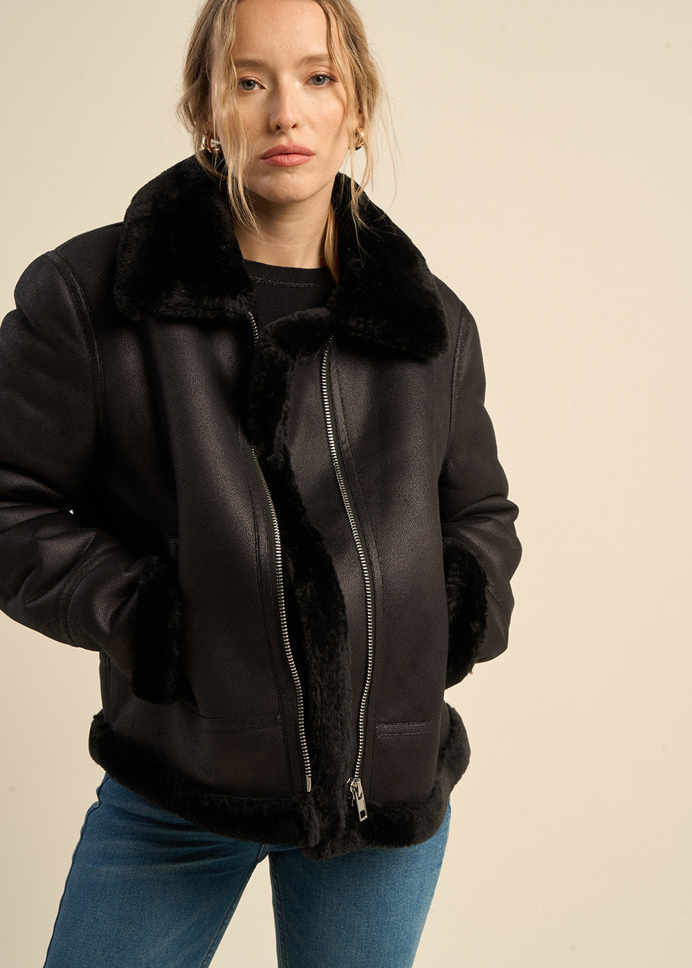 Faux wool jacket - Sud Express - 5 - Sud Express