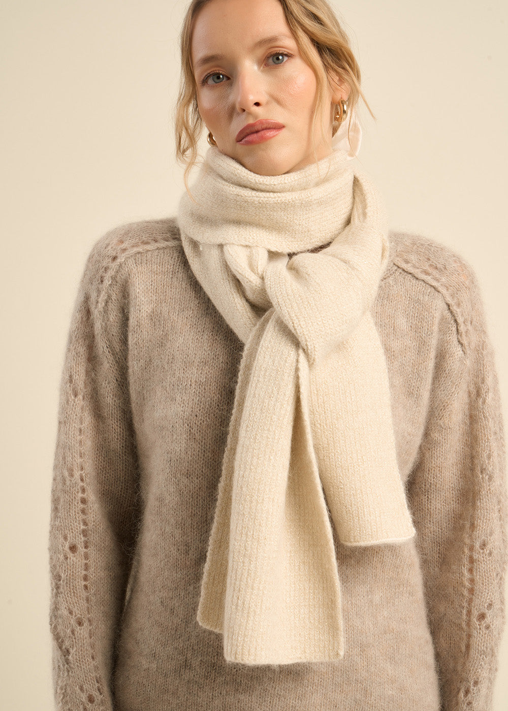 ESPELETTE Ribbed scarf with lurex - 2 - Sud Express - Sud Express