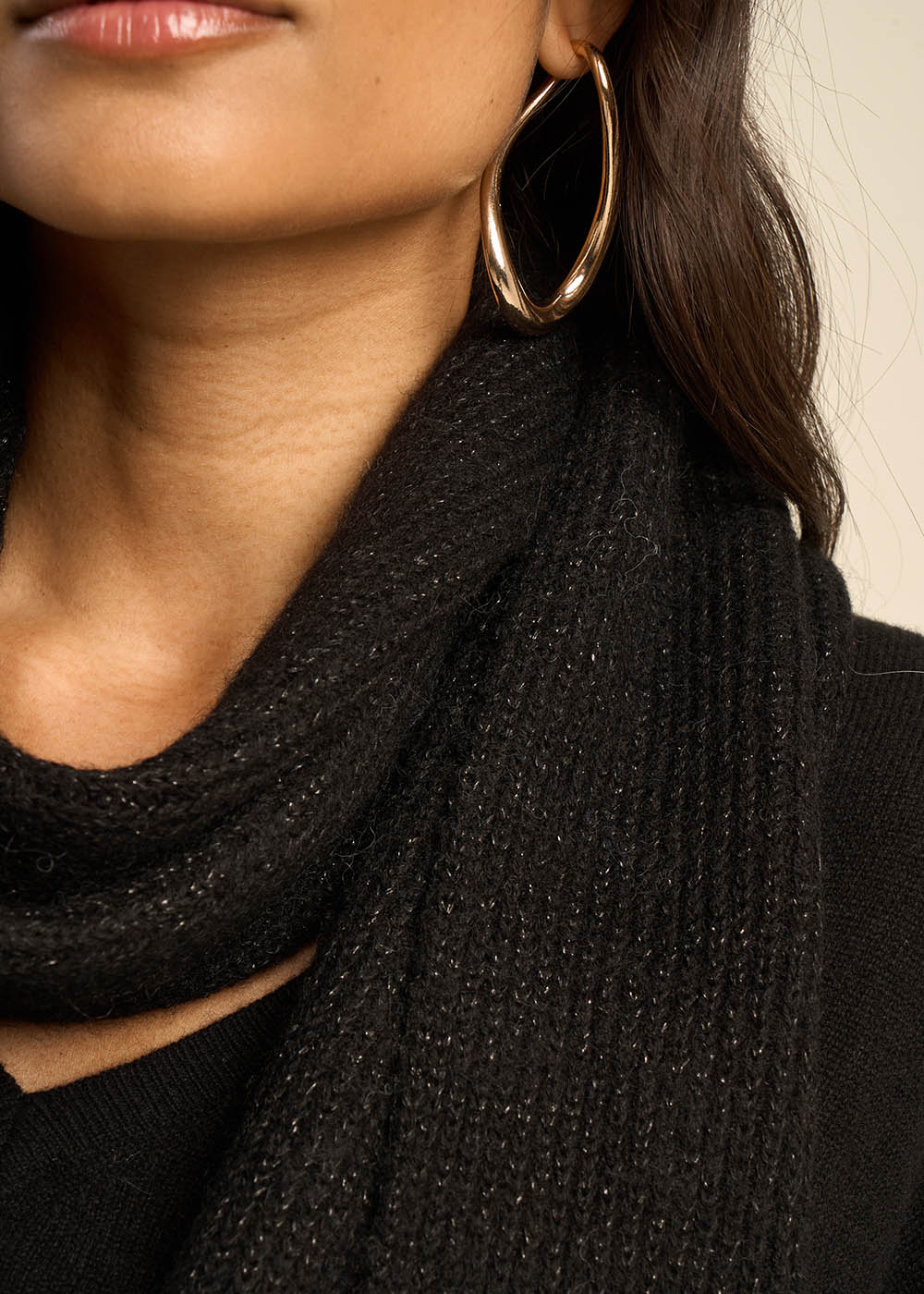 ESPELETTE Ribbed scarf with lurex - 2 - Sud Express - Sud Express