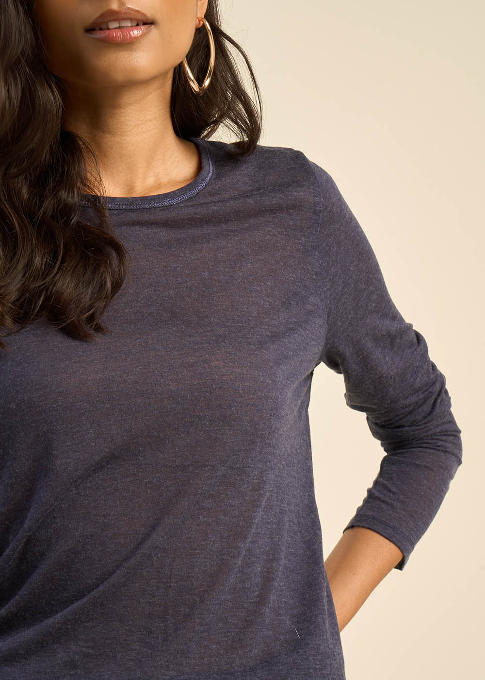 TURIANE Wool voile tee-shirt - 2 - Sud Express - Sud Express