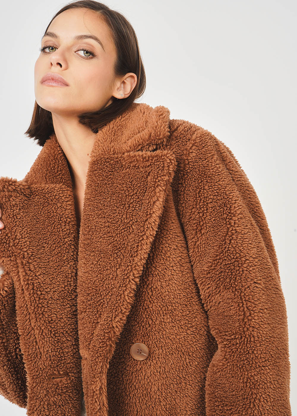 Mid-length faux fur coat - Sud Express - 1 - Sud Express