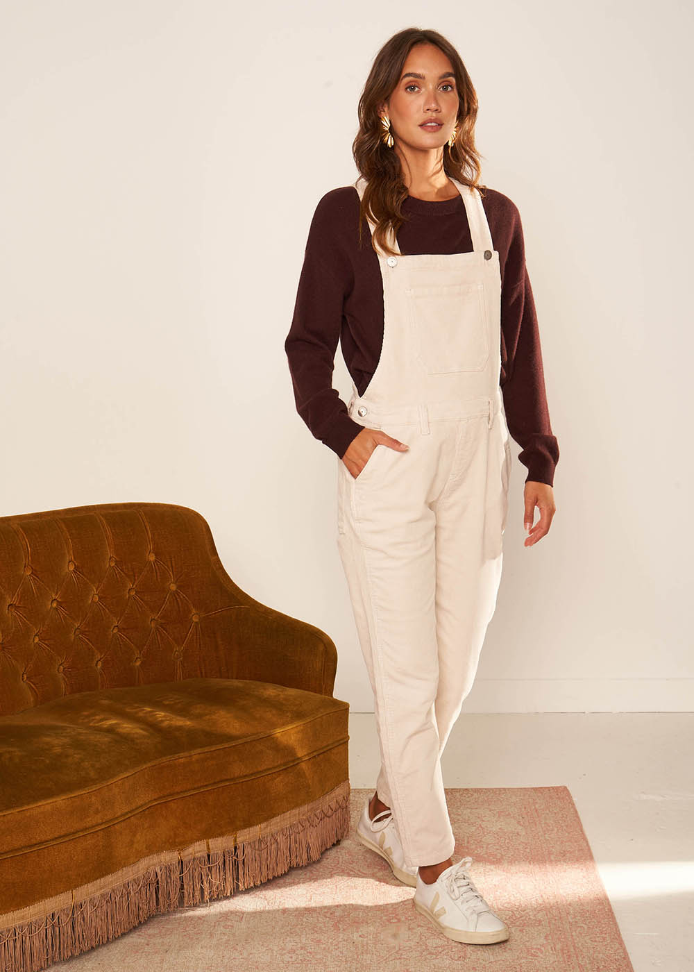 SARY Velvet dungarees - 1 - Sud Express - Sud Express