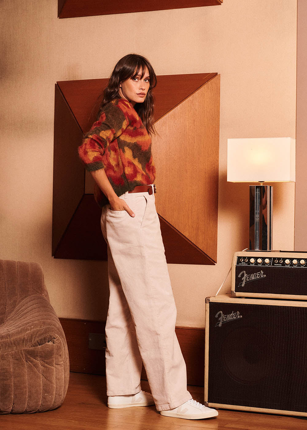 PASSYLA High-waisted corduroy trousers - 2 - Sud Express - Sud Express