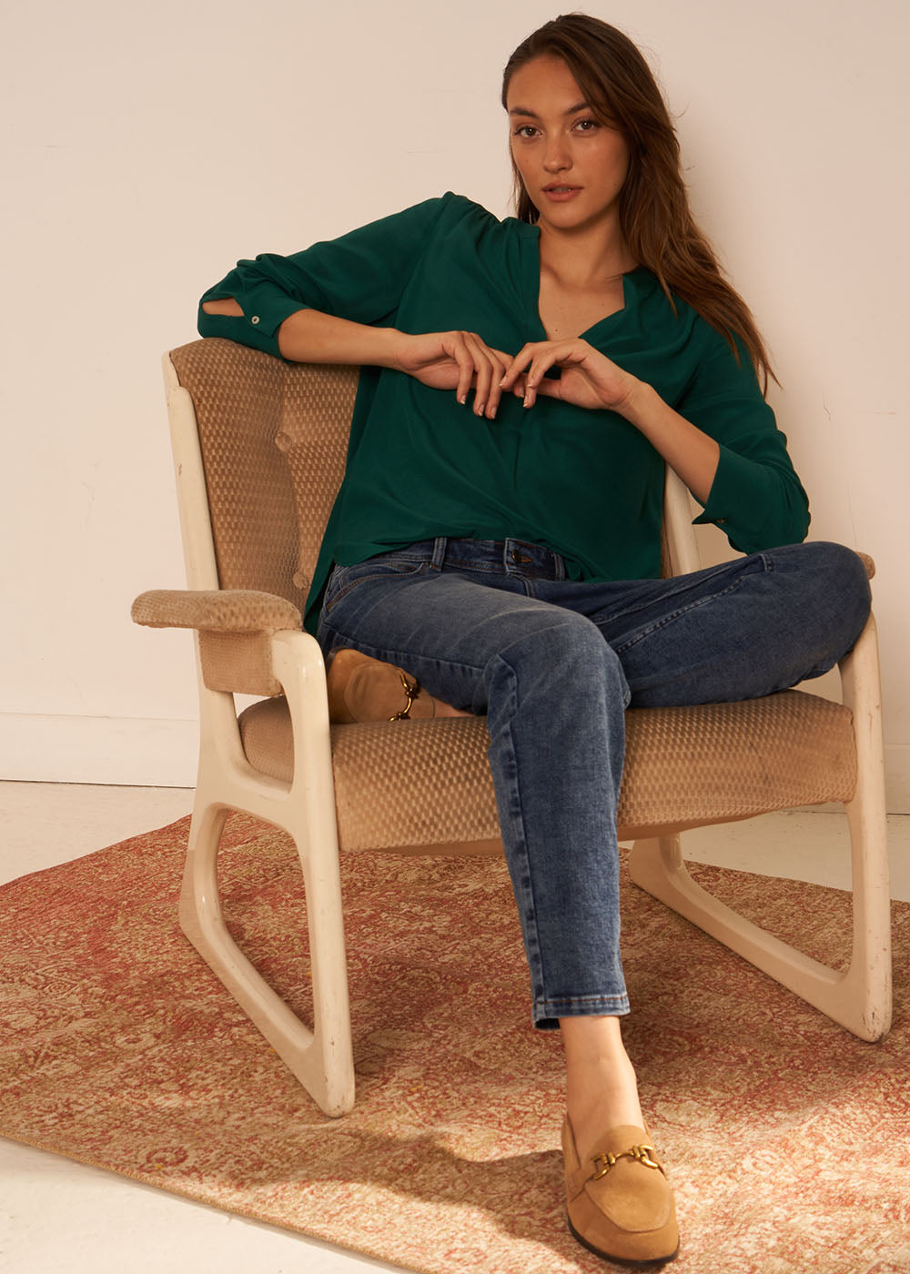 TYRAH Blouse in 100% silk - 2 - Sud Express - Sud Express