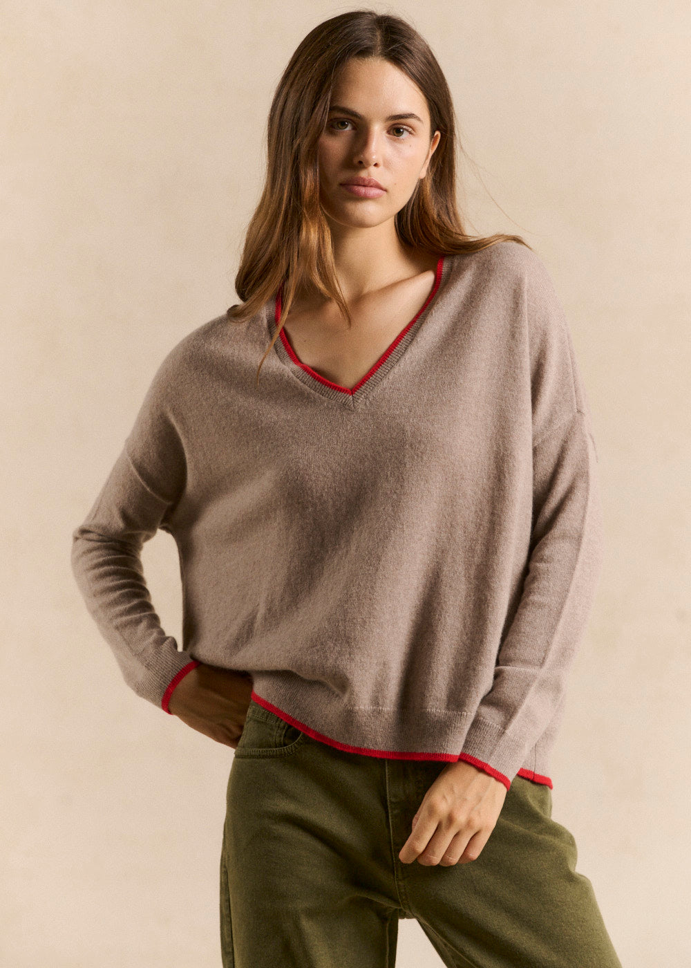 V-neck cashmere jumper - Sud Express - 5 - Sud Express