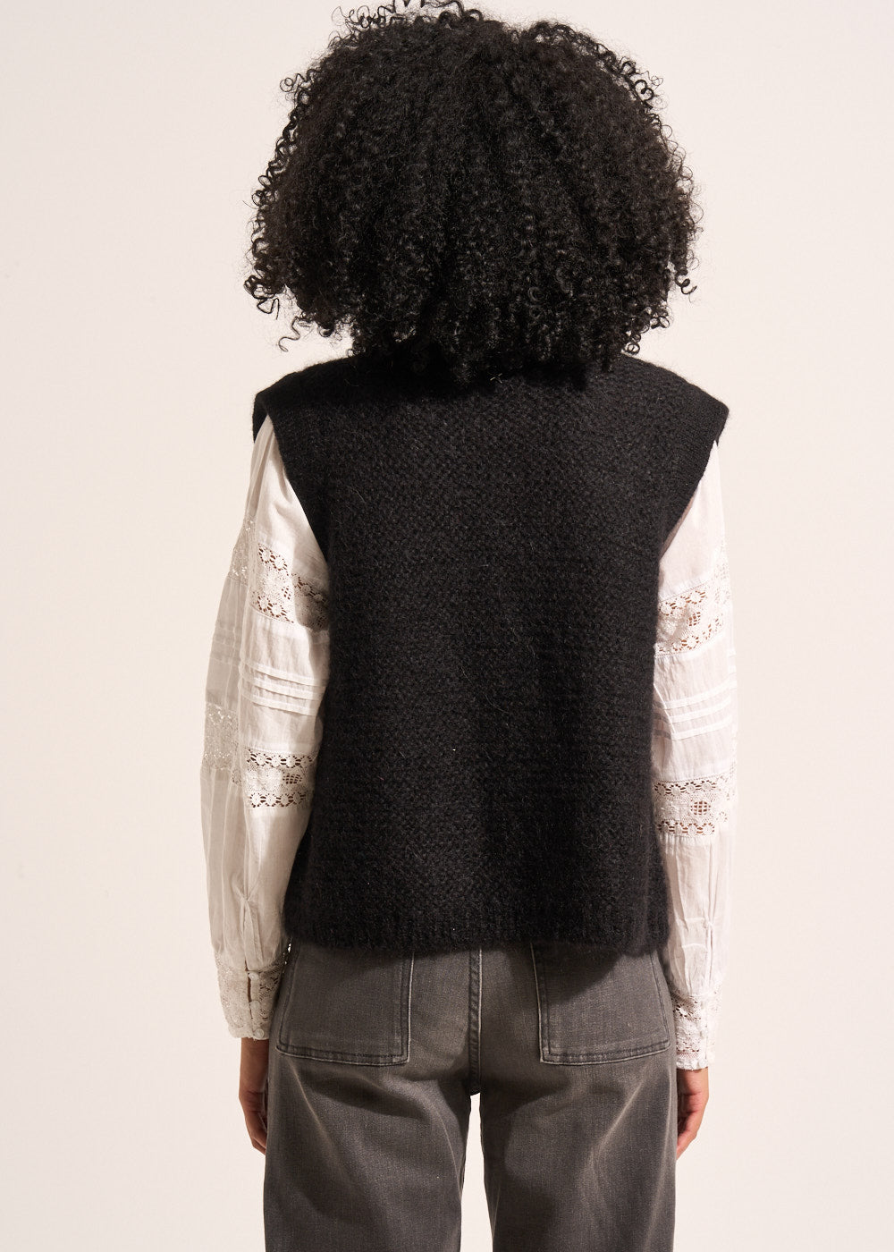 GOTANAX Cardigan sleeveless shorts in mohair - 3 - Sud Express - Sud Express