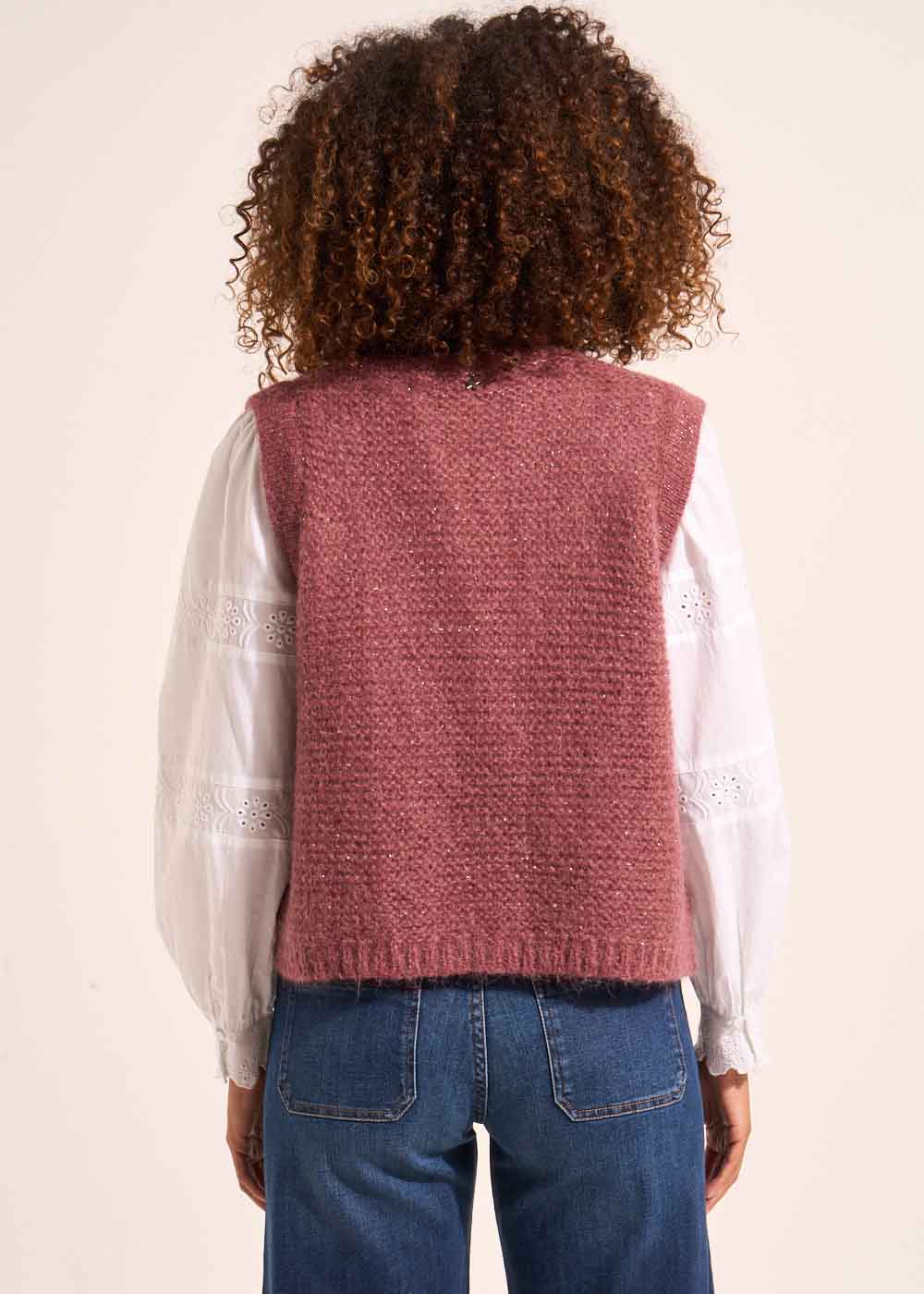 GOTANAX Cardigan sleeveless shorts in mohair - 3 - Sud Express - Sud Express