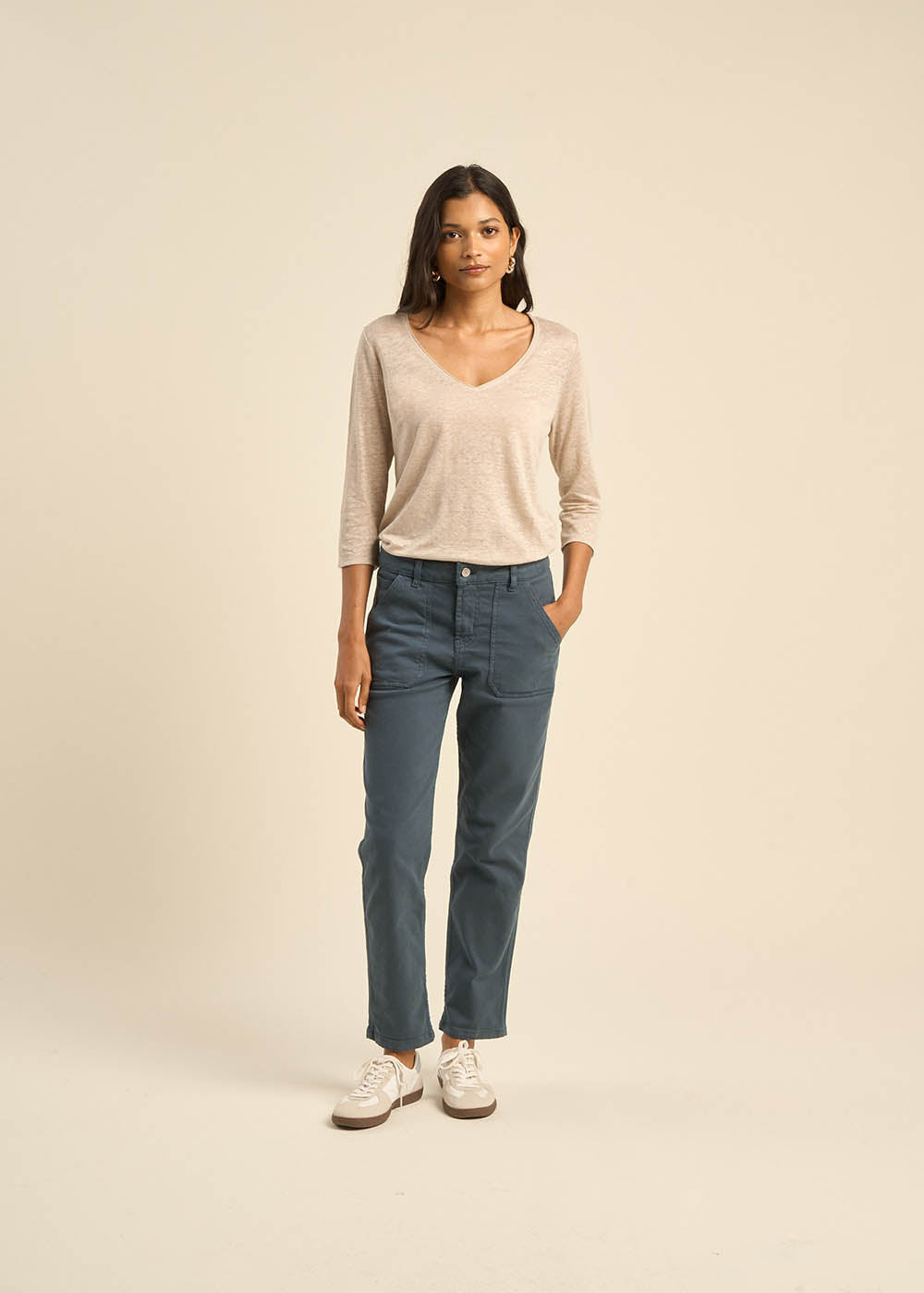 PERACLES Boyfriend pants with a medium waist - 2 - Sud Express - Sud Express