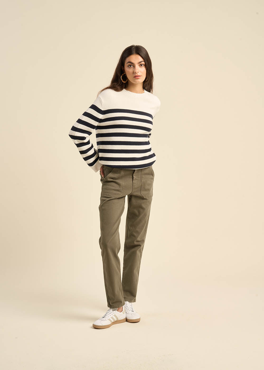 PERACLES Boyfriend pants with a medium waist - 1 - Sud Express - Sud Express