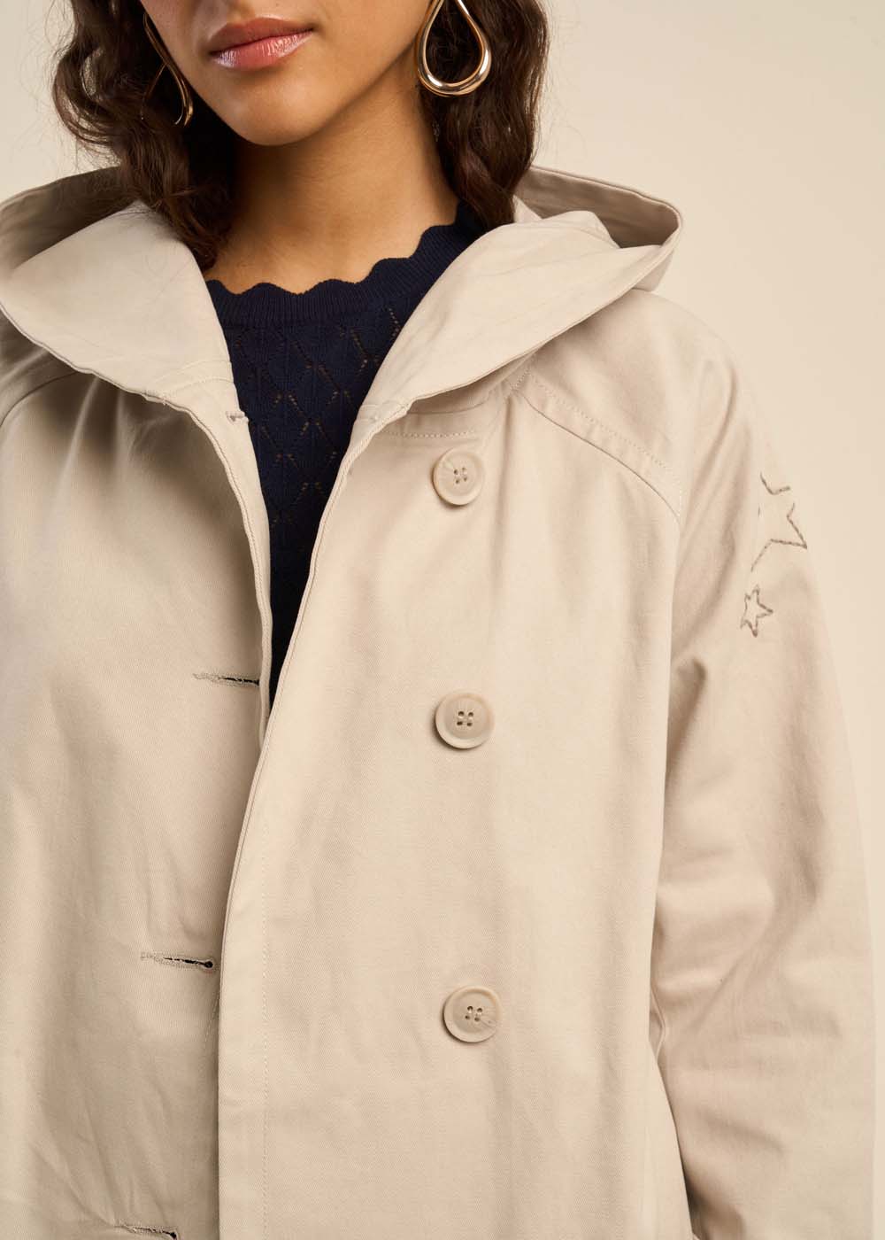 Hooded cotton jacket - Sud Express - 5 - Sud Express