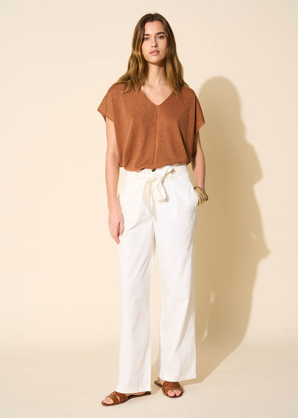 PACHO Belted high-waisted pants - 1 - Sud Express - Sud Express