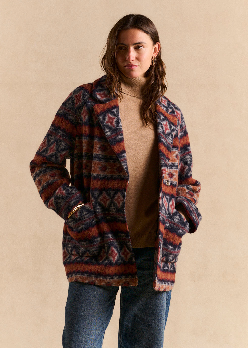 Oversized wool-blend coat - Sud Express - 4 - Sud Express