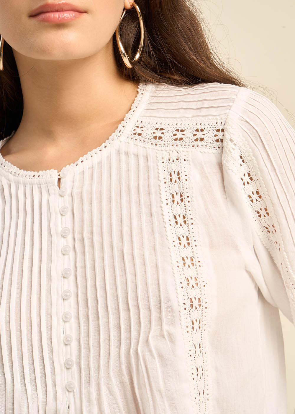 TASMANA Embroidered blouse in cotton gauze - 2 - Sud Express - Sud Express