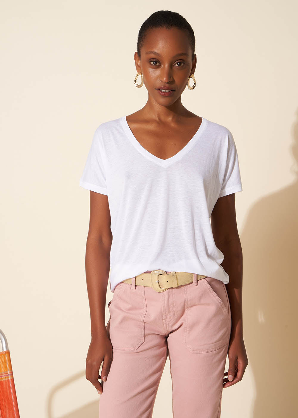 TELIZO Oversized V-neck T-shirt - 4 - Sud Express - Sud Express